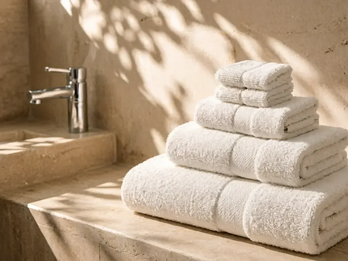 Premium white Egyptian cotton towels for hotel and wholesale export