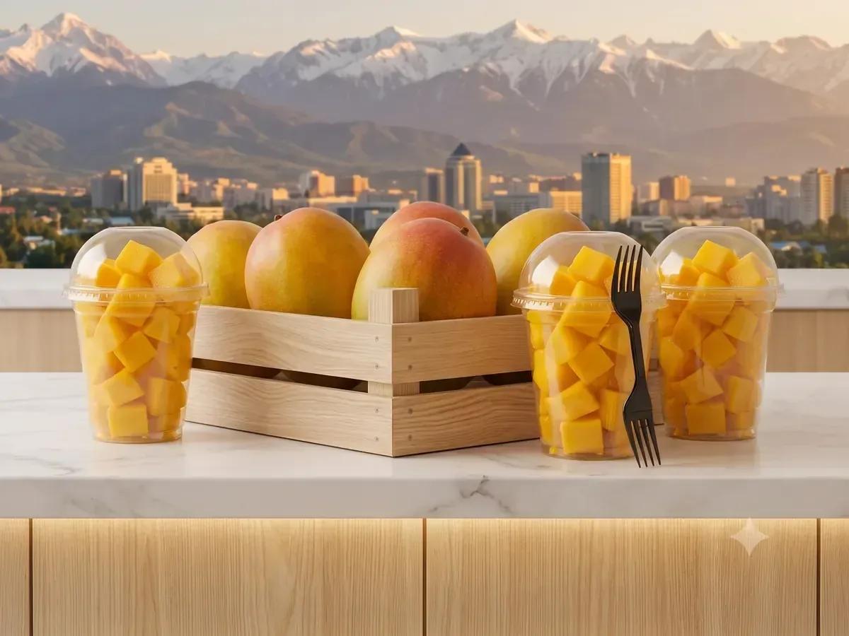 Egyptian Sukkari mangoes and ready-to-eat mango cups prepared for export