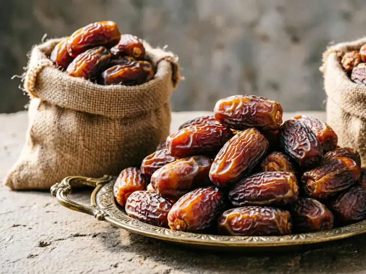 Premium Egyptian dates displayed in bulk-ready export presentation